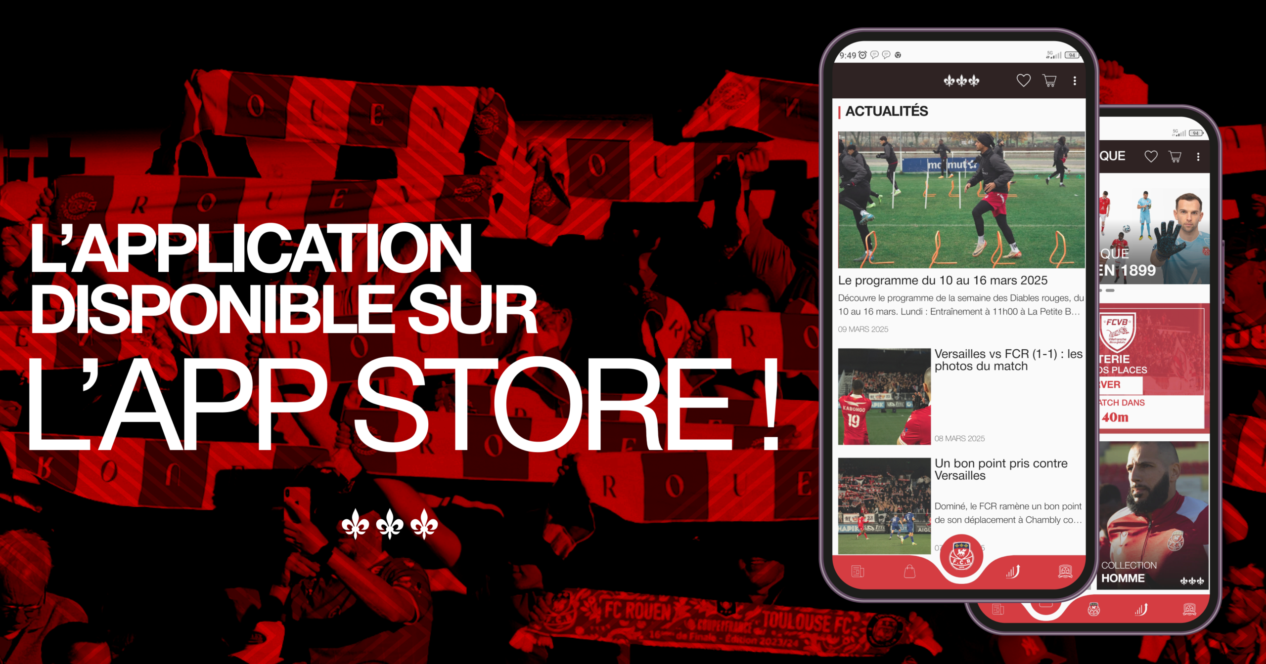 The “tous FCR 1899” application now available on the App store