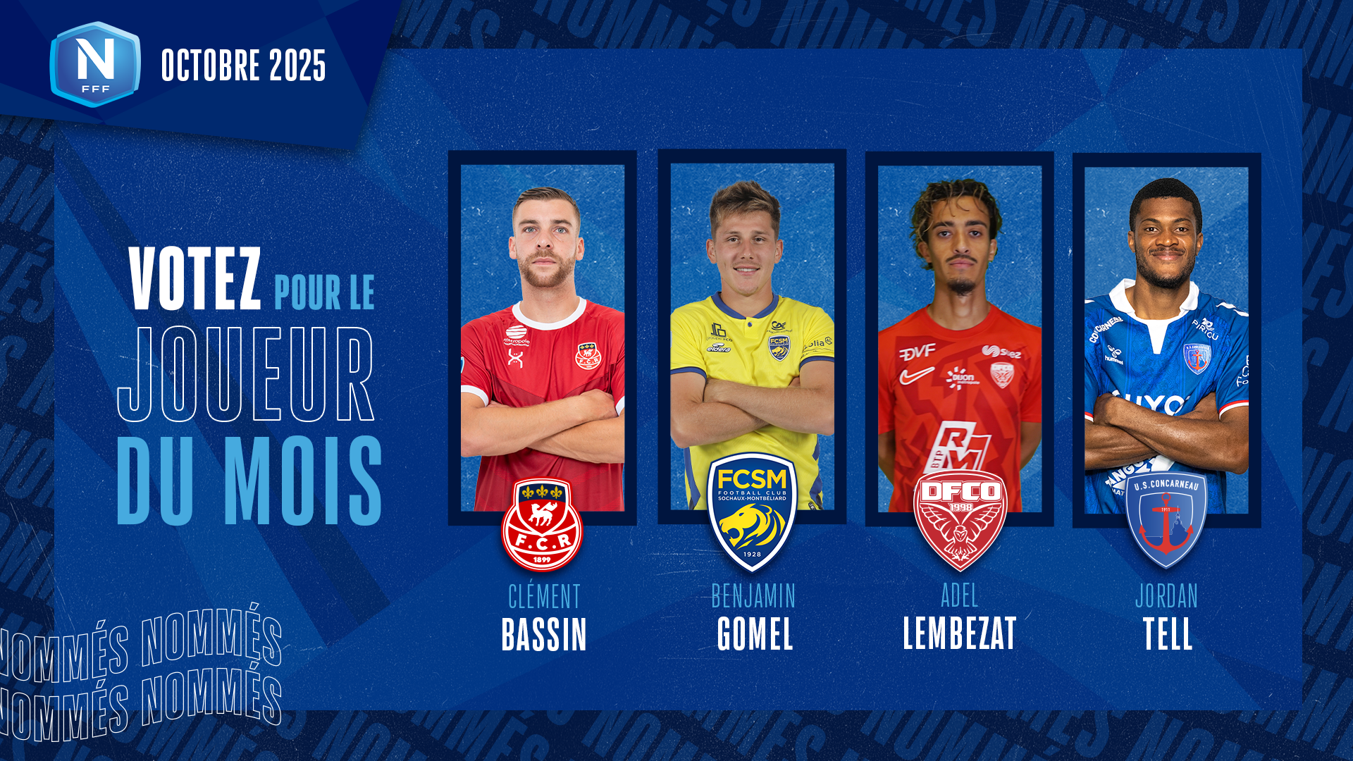 Clément Bassin nommé pour être joueur du mois de National